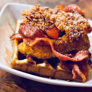 Southern Fried Chicken and Bacon Waffle